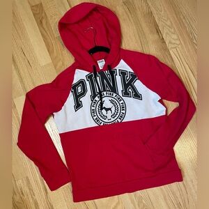 PINK Victoria's Secret Red and White Women's Hoodie